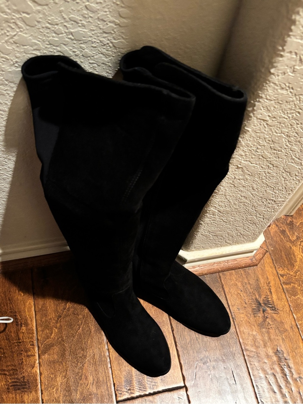 Chico's Black Over-the-Knee Stretch Suede Boots